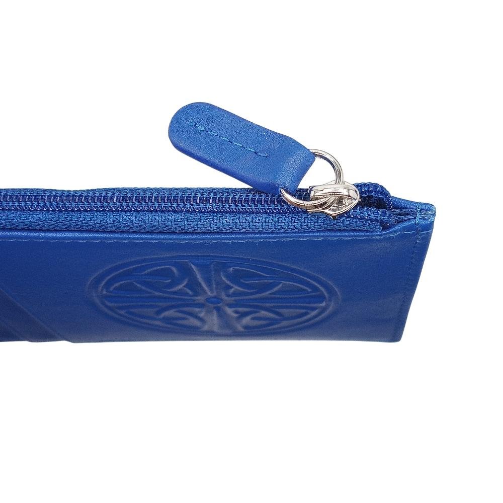 Celtic Knot Leather Wallet - Cobalt