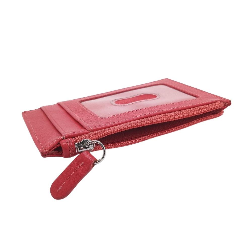 Celtic Knot Leather Wallet - Coral