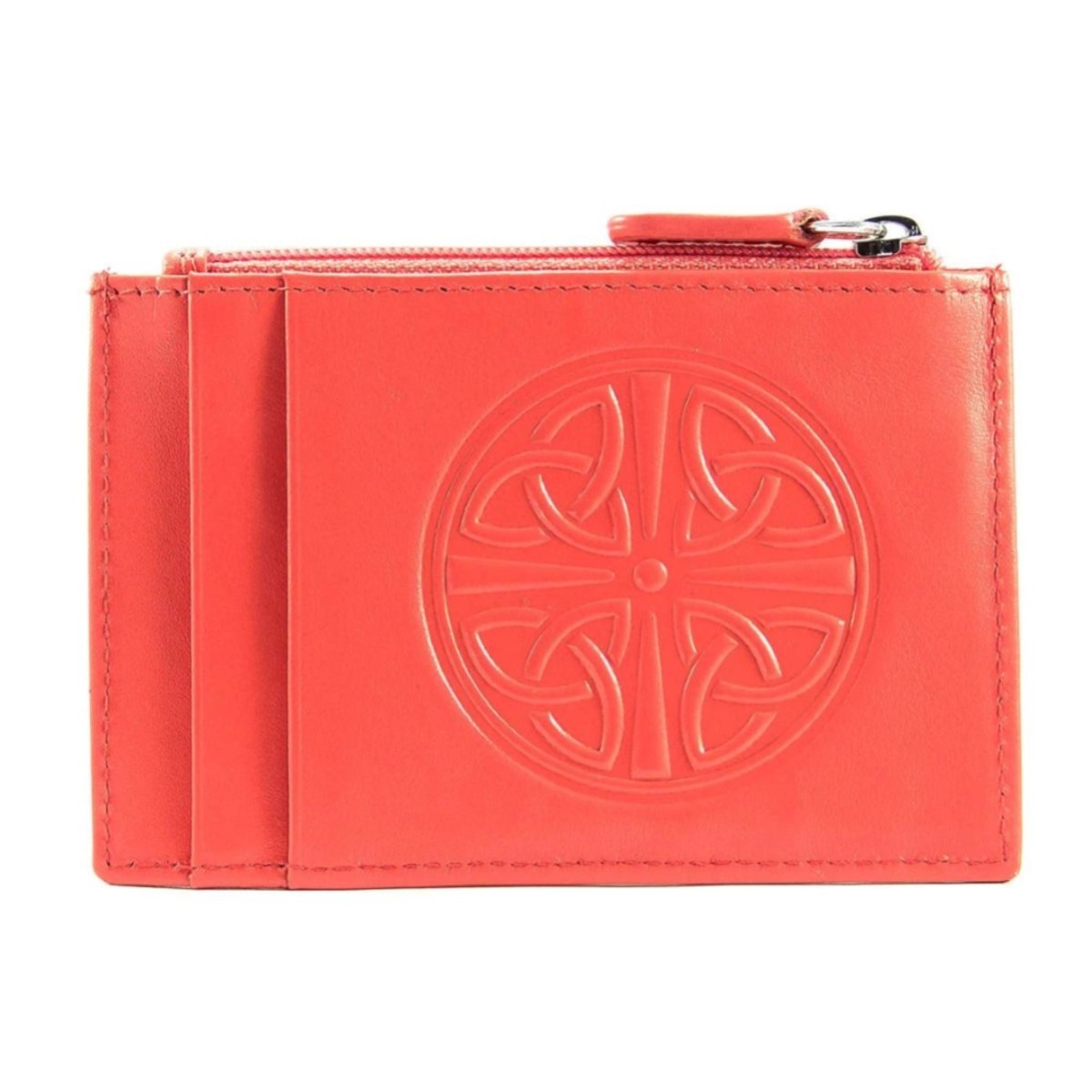 Celtic Knot Leather Wallet- Coral - The Celtic Gift Store - Wallets