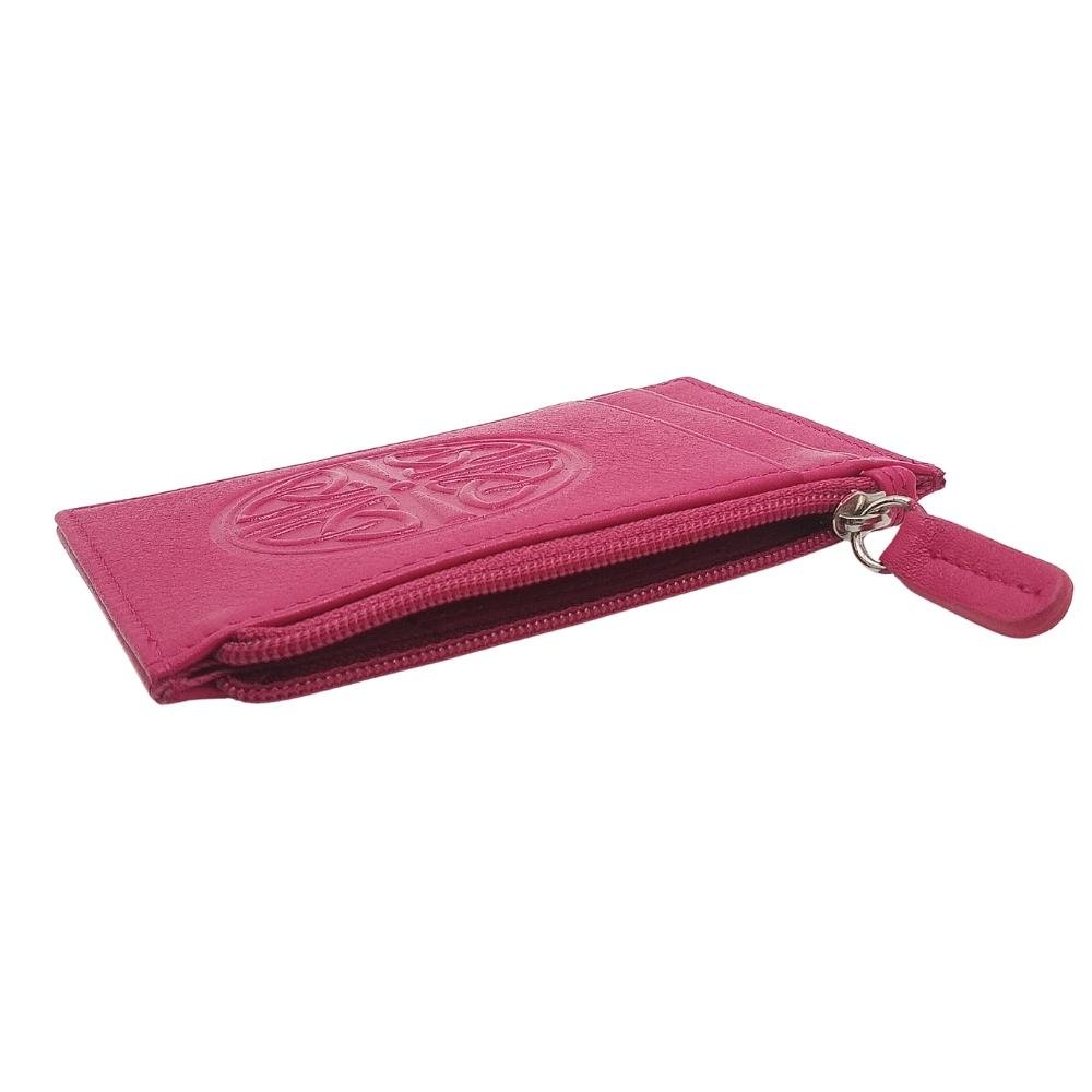 Celtic Knot Leather Wallet - Hot Pink
