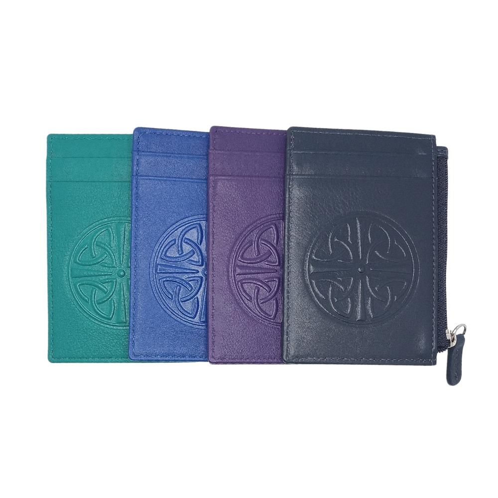Celtic Knot Leather Wallet - Purple