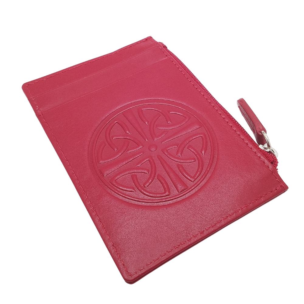 Celtic Knot Leather Wallet - Red