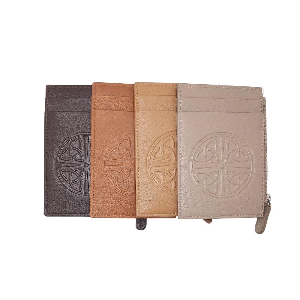 Celtic Knot Leather Wallet - Taupe
