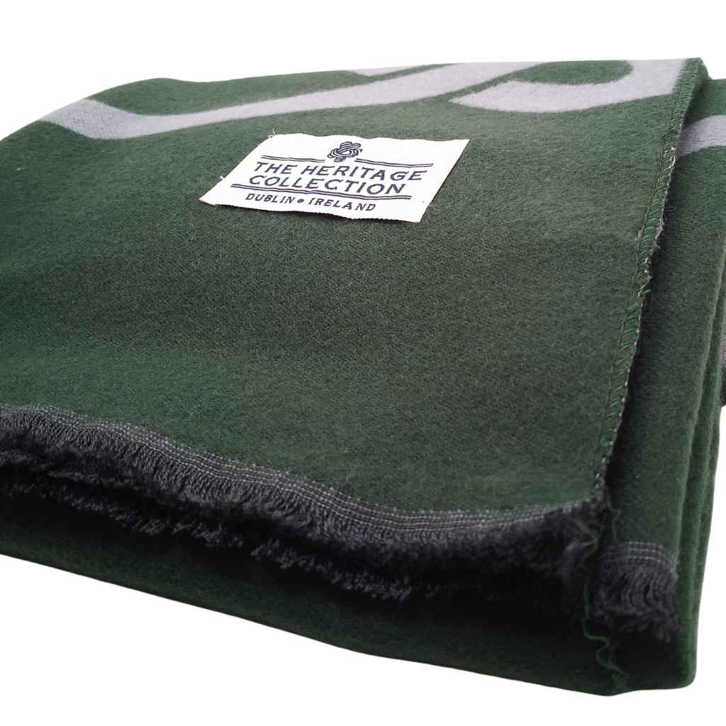 Celtic Knot Two-Toned Scarf - Dark Green and Grey by Celtic Ore - Scarves & Shawls