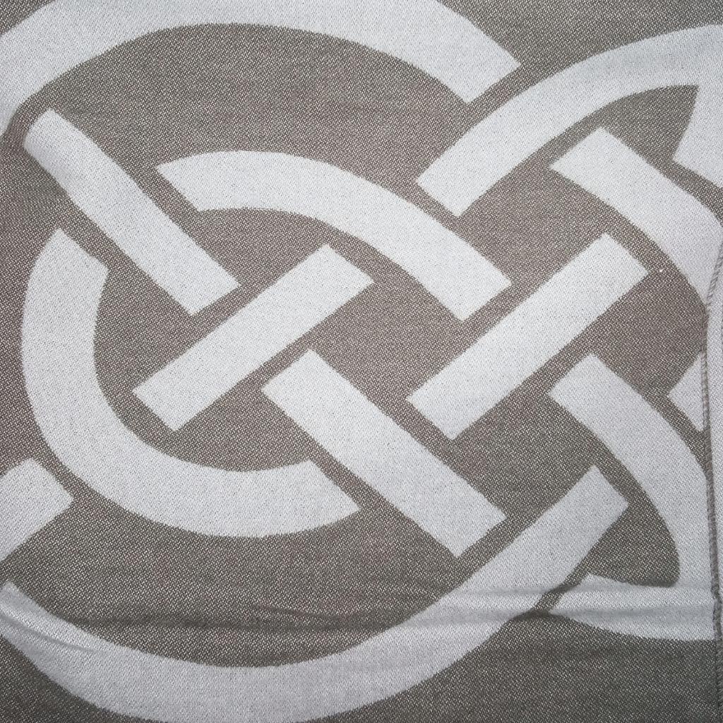Celtic Knot Two-Toned Scarf - Grey by Celtic Ore - Scarves & Shawls