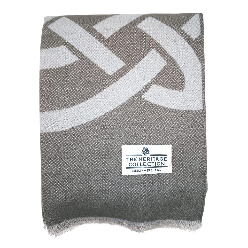 Celtic Knot Two-Toned Scarf - Grey by Celtic Ore - Scarves & Shawls