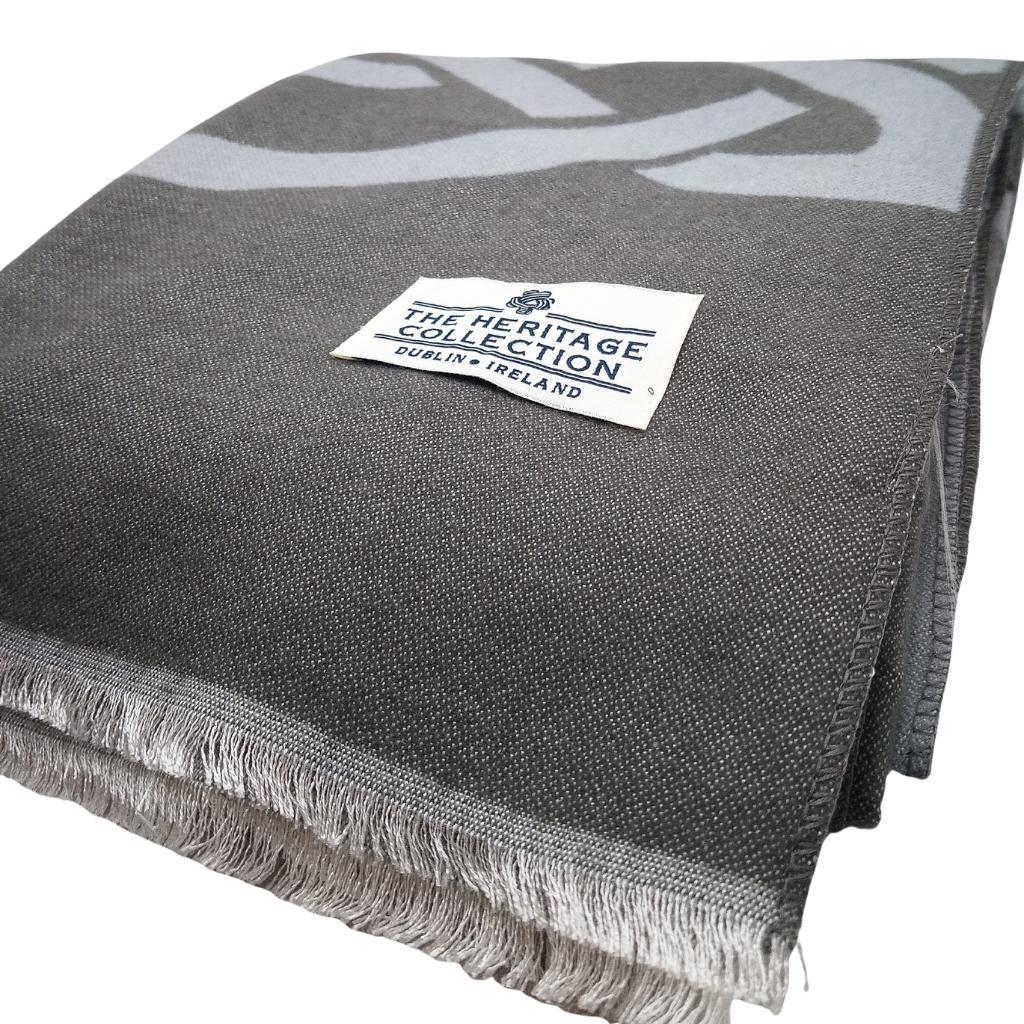 Celtic Knot Two-Toned Scarf - Grey by Celtic Ore - Scarves & Shawls