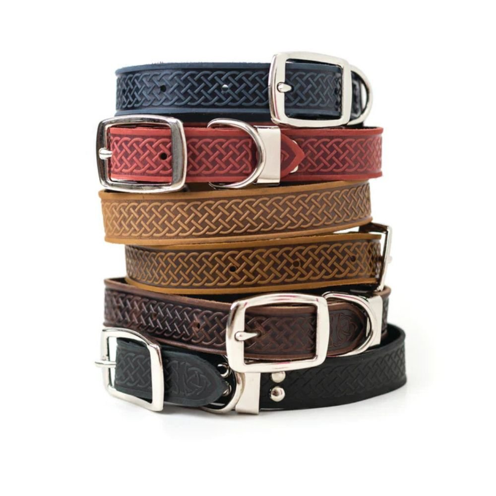 Celtic Leather Dog Collar - The Celtic Gift Store - Pet Supplies