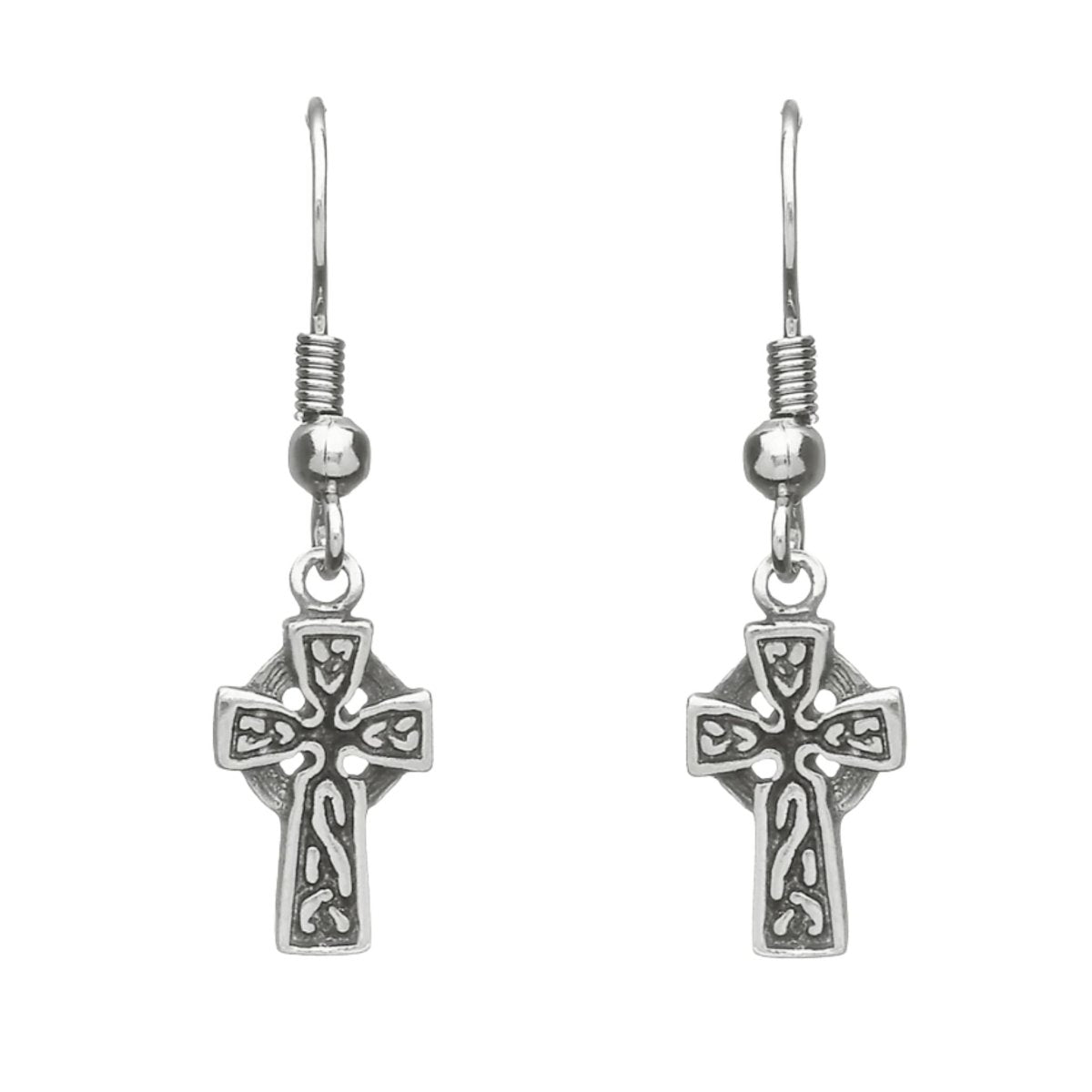 Celtic Legends Pewter Celtic Cross Earrings