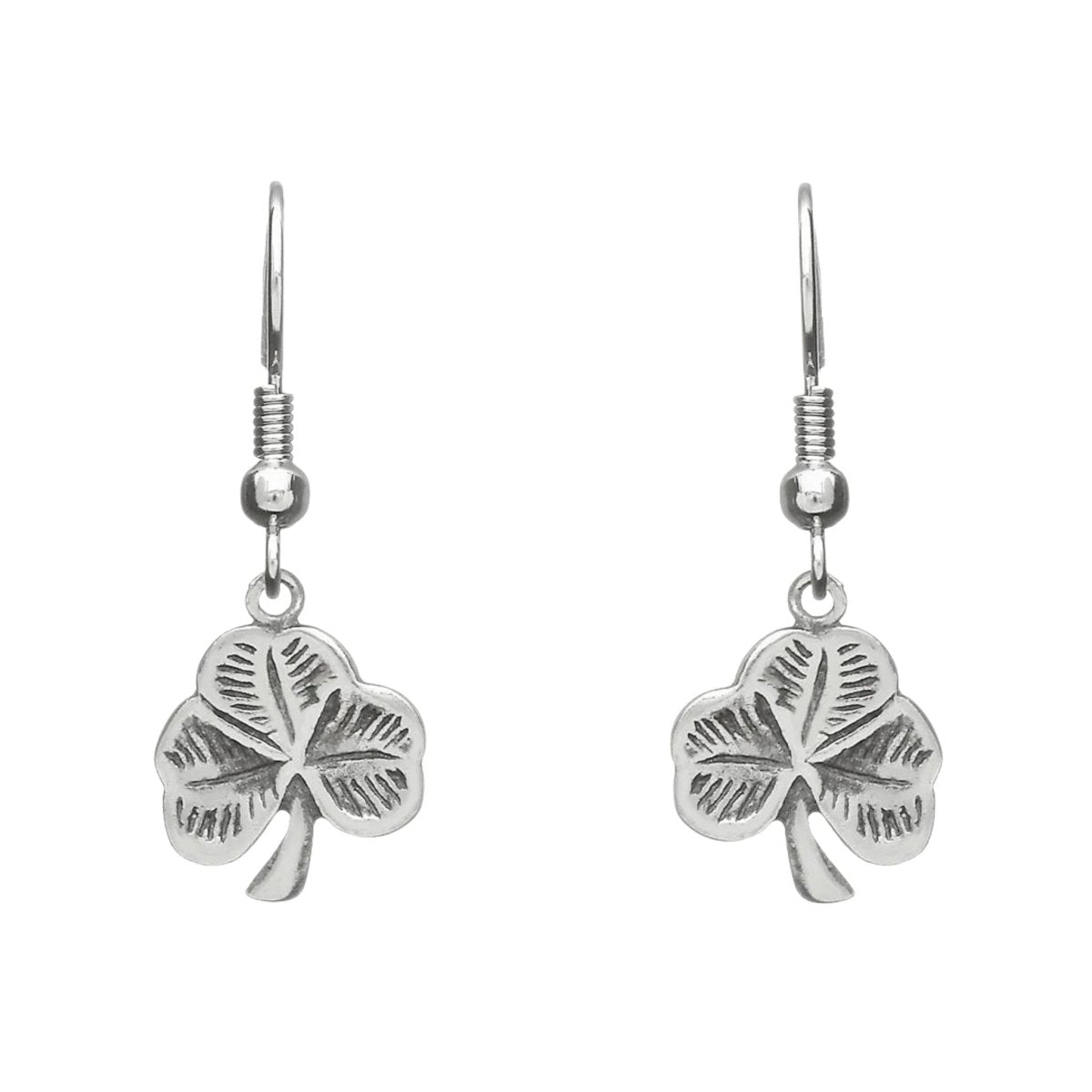 Celtic Legends Pewter Shamrock Earrings