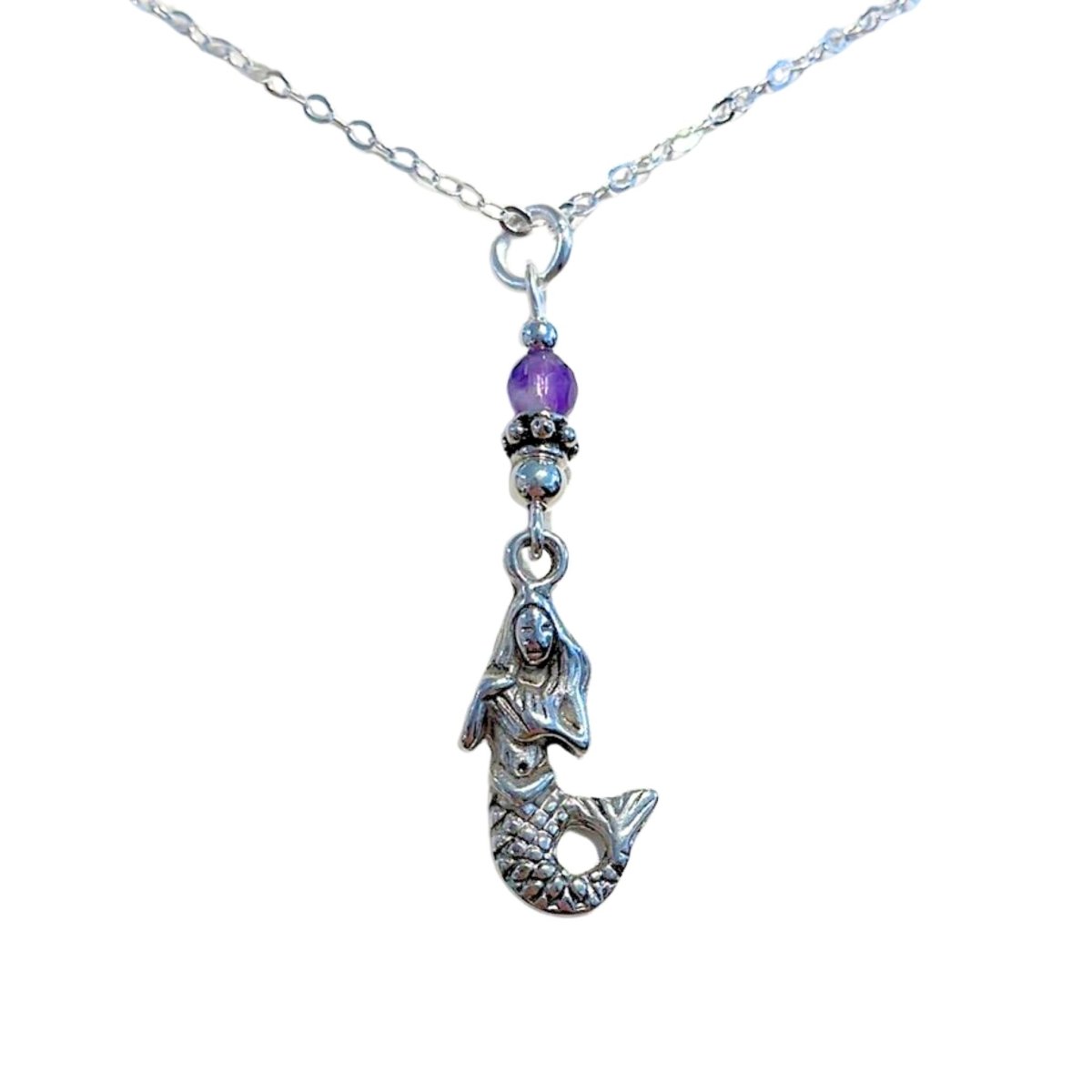 Celtic Mermaid with Amethyst Pendant