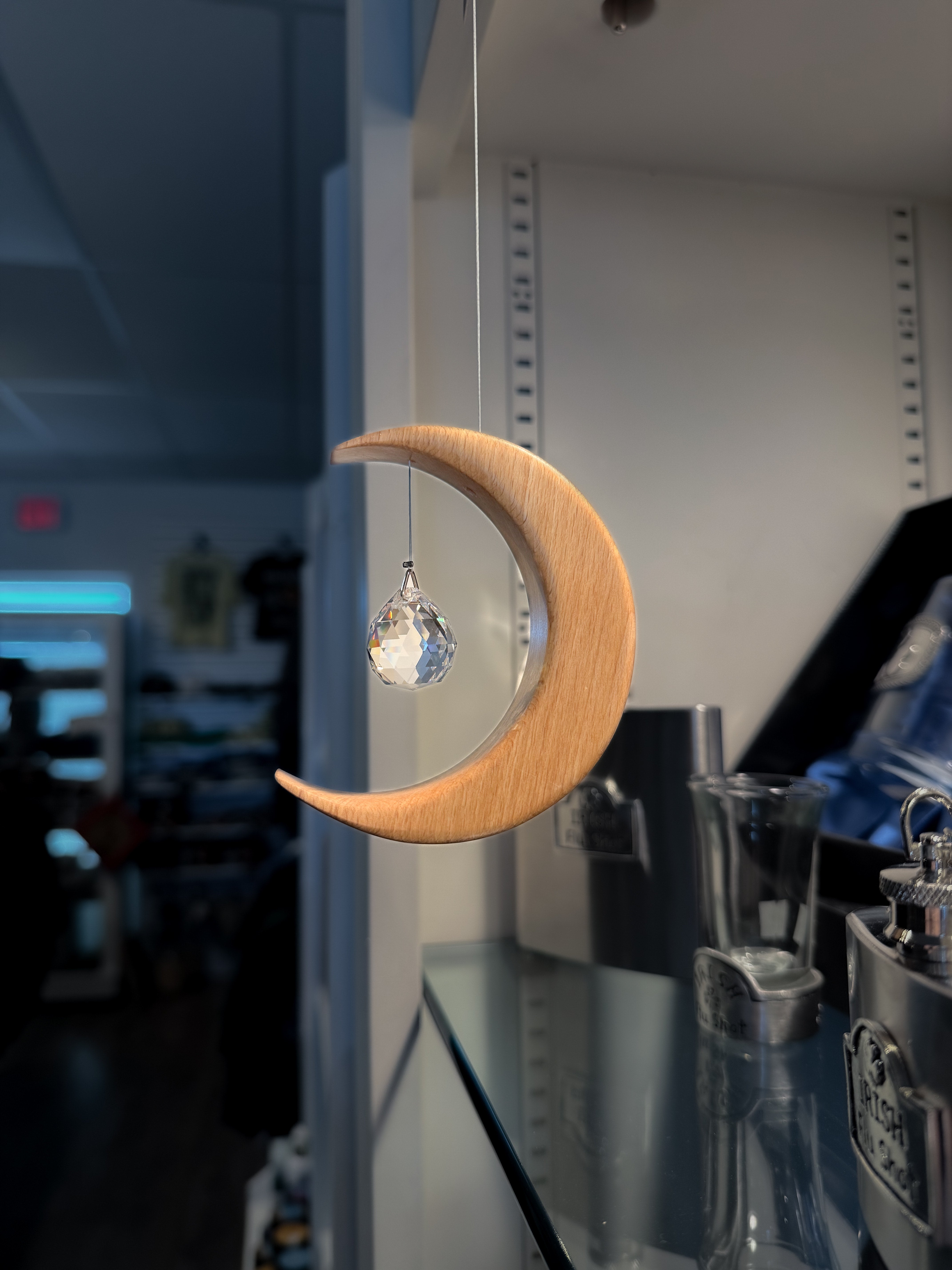 Celtic Moon Suncatcher - Crystal Sphere (Small) - The Celtic Gift Store - Decor