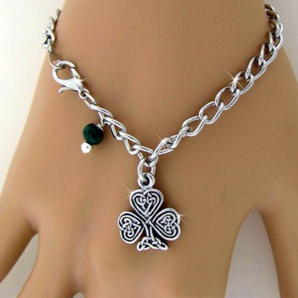 Celtic Shamrock Charm Bracelet - The Celtic Gift Store - 