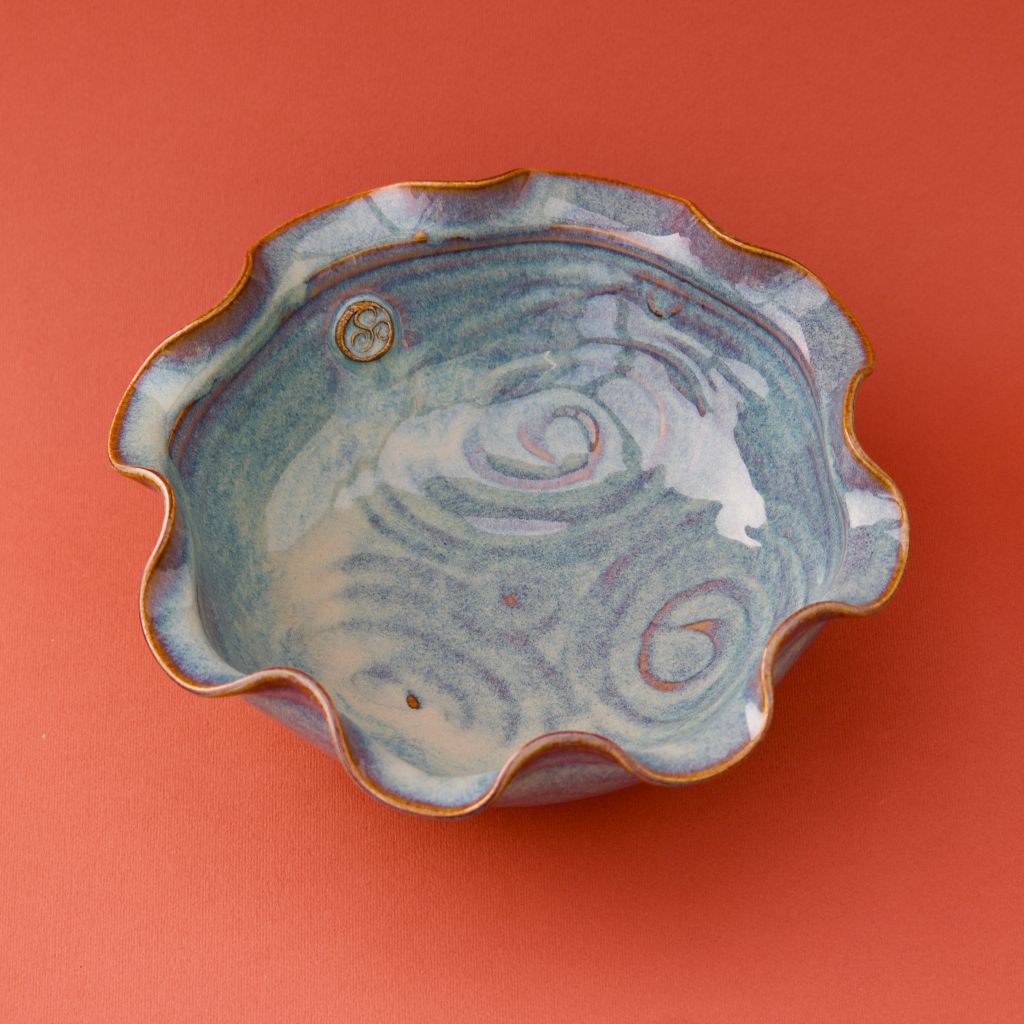 Celtic Swirl Wavy Bowl Handmade Irish Pottery - The Celtic Gift Store - Tableware