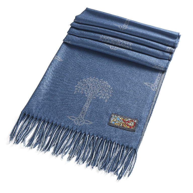 Celtic Tree of Life Scarf - Blue - The Celtic Gift Store - Scarves & Shawls