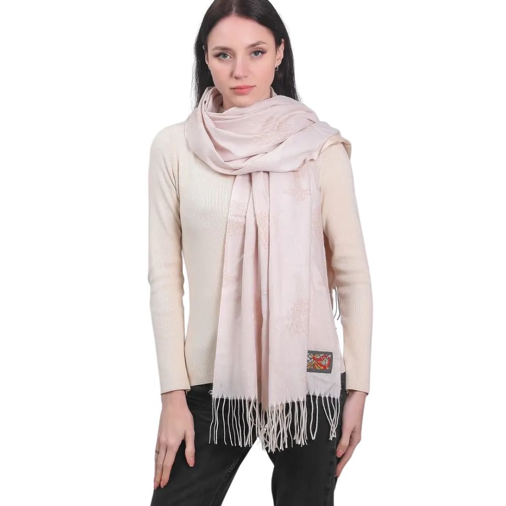 Celtic Tree Of Life Scarf - Cream