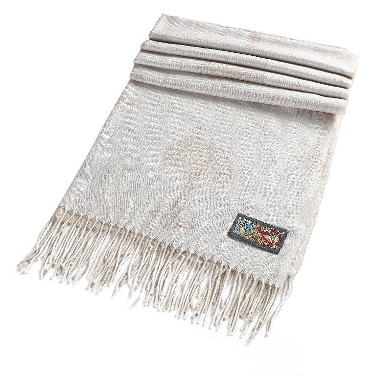 Celtic Tree of Life Scarf - Cream - The Celtic Gift Store - Scarves & Shawls