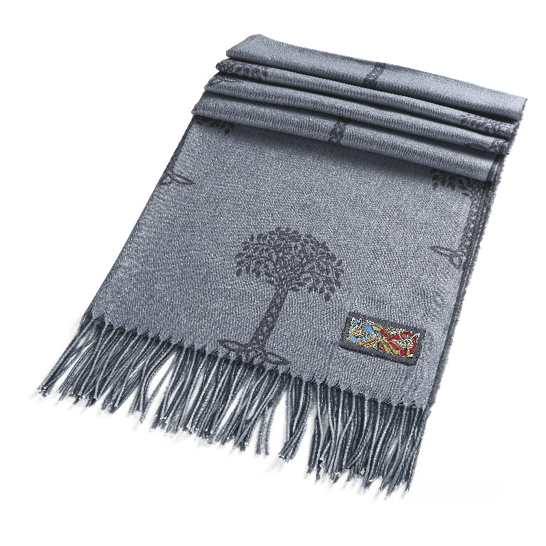 Celtic Tree of Life Scarf - Grey - The Celtic Gift Store - Scarves & Shawls