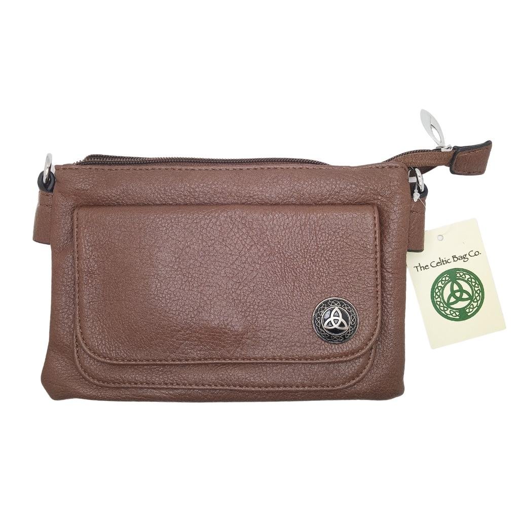 Celtic Trinity Knot Cell Phone Pocket Bag- Mocha