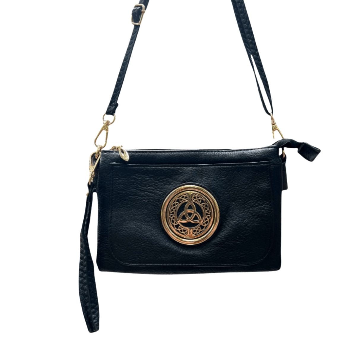 Celtic Trinity Knot Slip Pocket Bag - Black