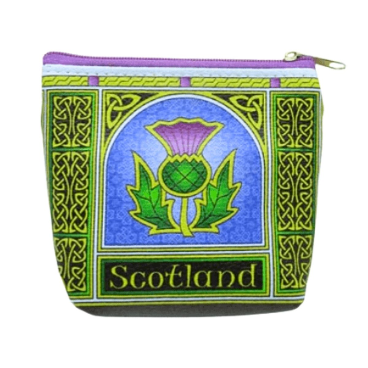 Celtic Window Scottish Thistle Coin Purse - The Celtic Gift Store - Wallets