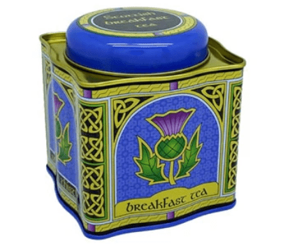 Celtic Window Scottish Thistle Tin Scottish Breakfast Tea (50 Teabags) - The Celtic Gift Store - Tea and Coffee