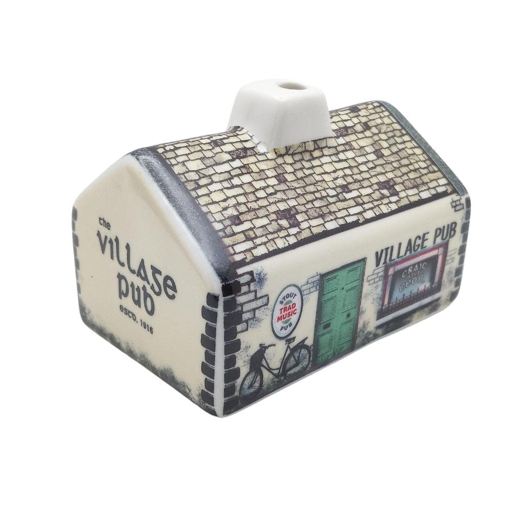 Ceramic Irish Pub Turf Peat Incense Burner