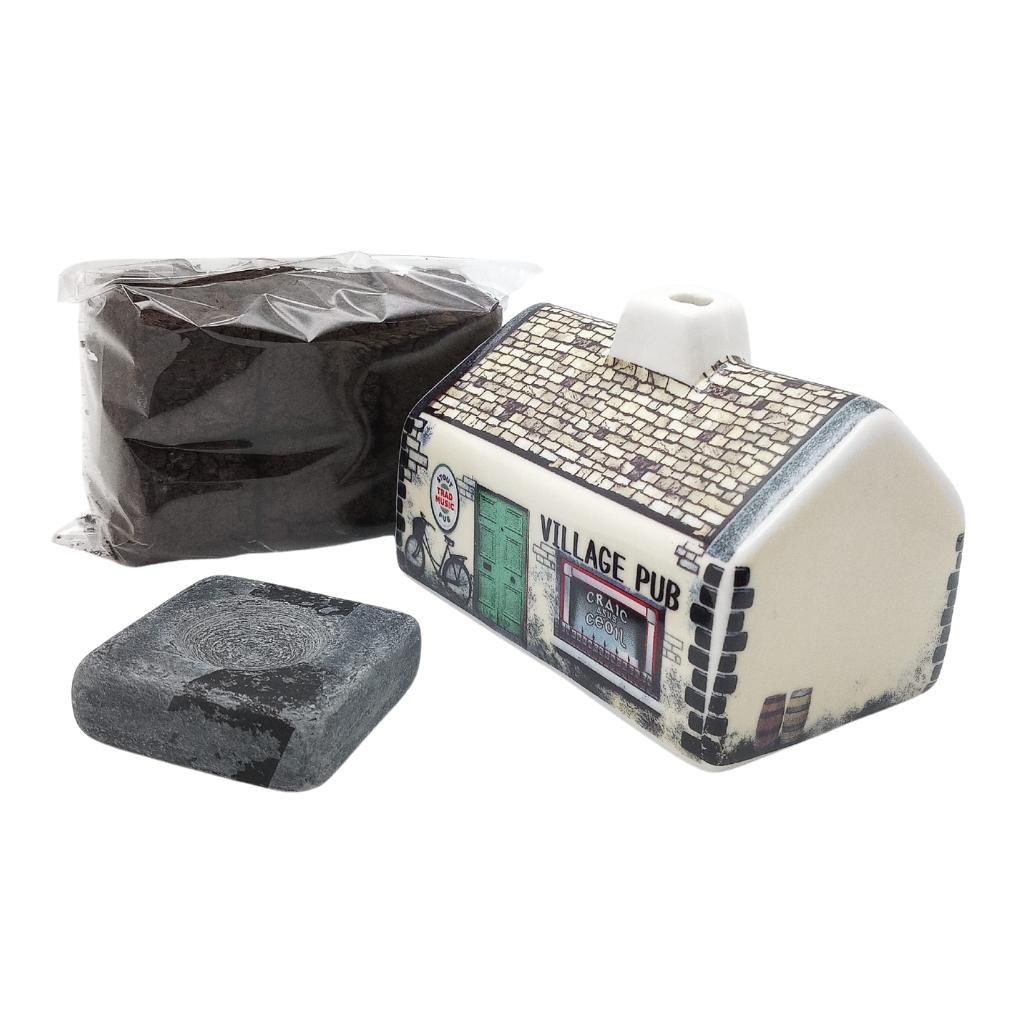 Ceramic Irish Pub Turf Peat Incense Burner