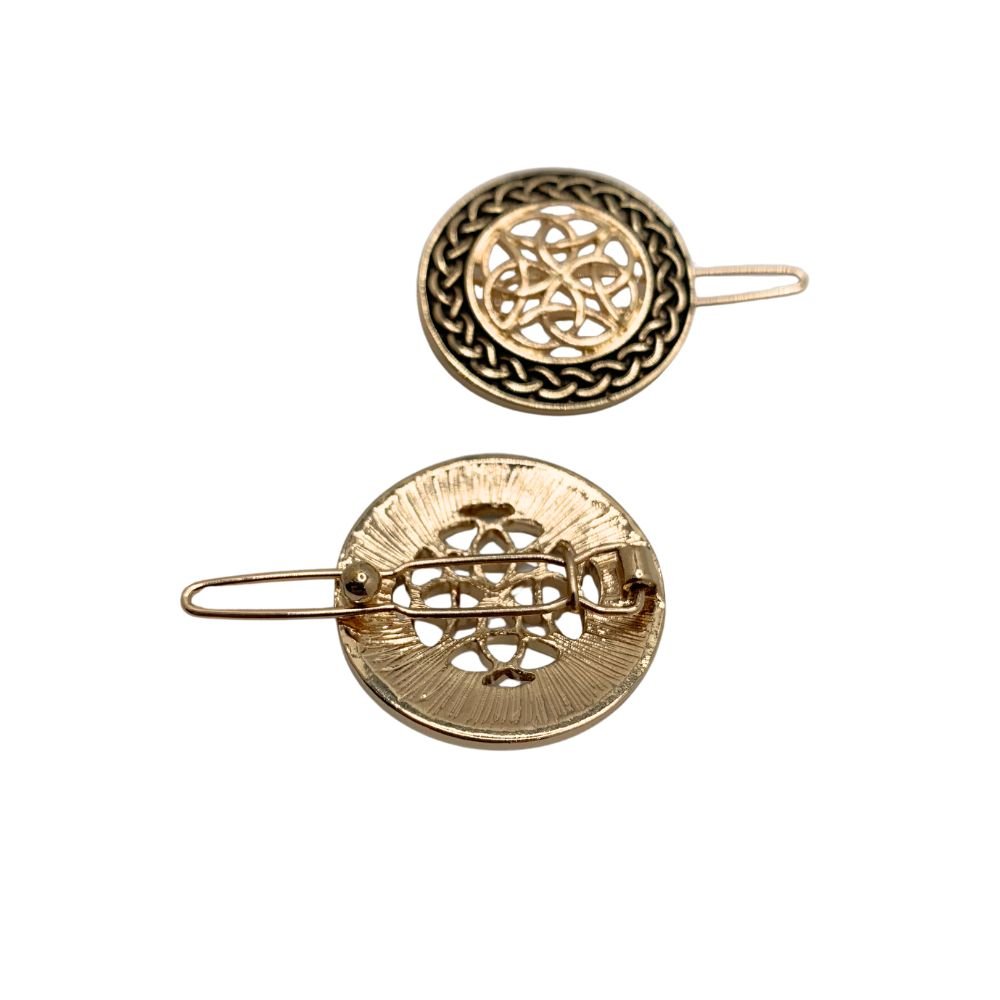 Circular Celtic Knot Barrettes- Set of 2 - The Celtic Gift Store - Accessories