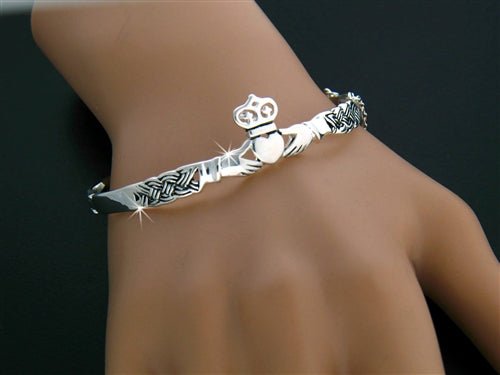 Claddagh Bangle Bracelet - The Celtic Gift Store - 