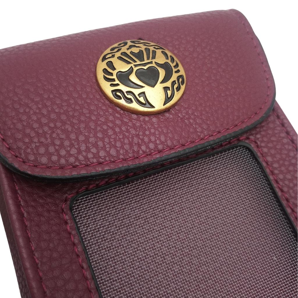 Claddagh Cell Phone Wristlet/Crossbody Bag- Red