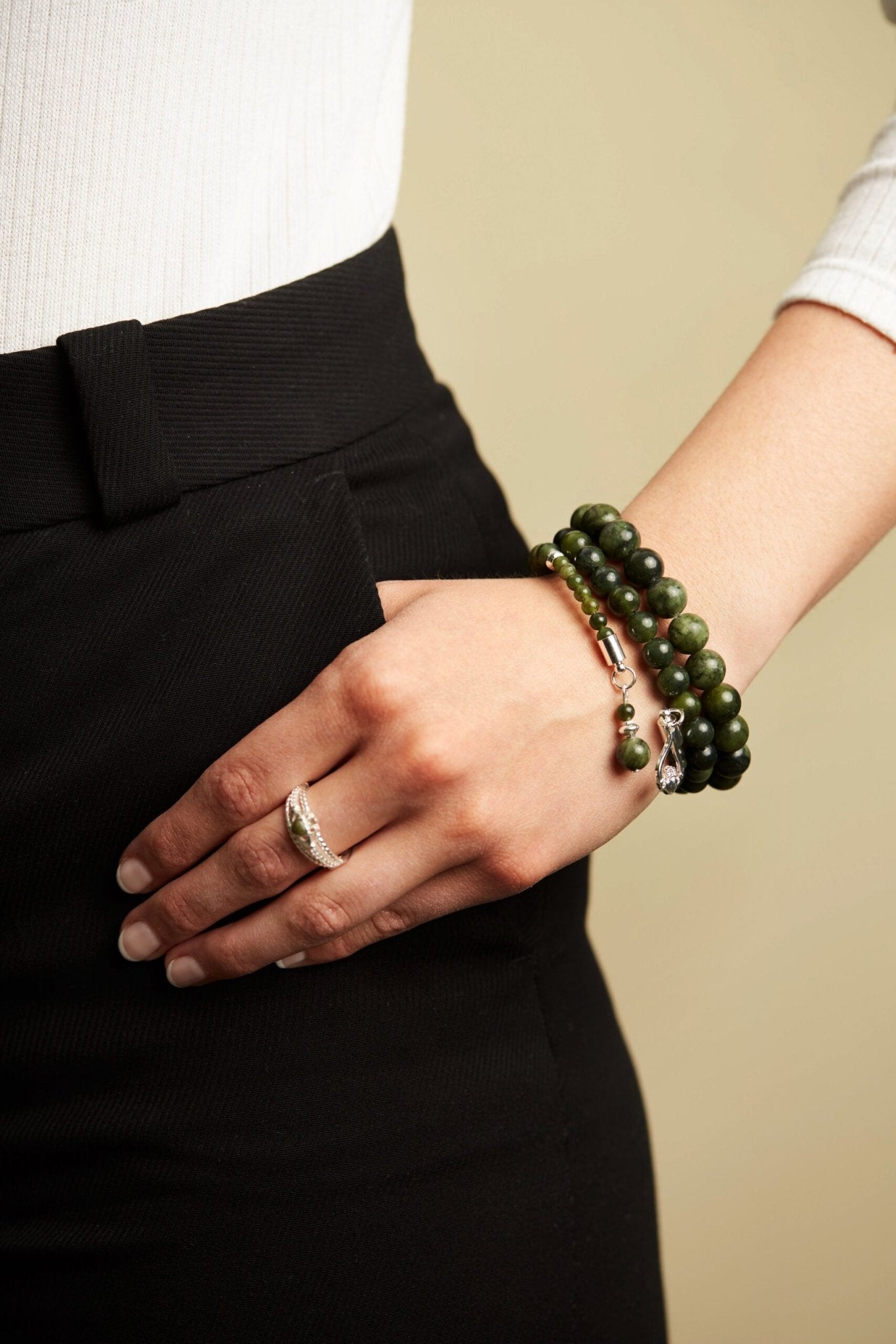 Claddagh Horseshoe Connemara Marble Bracelet - The Celtic Gift Store - bracelets