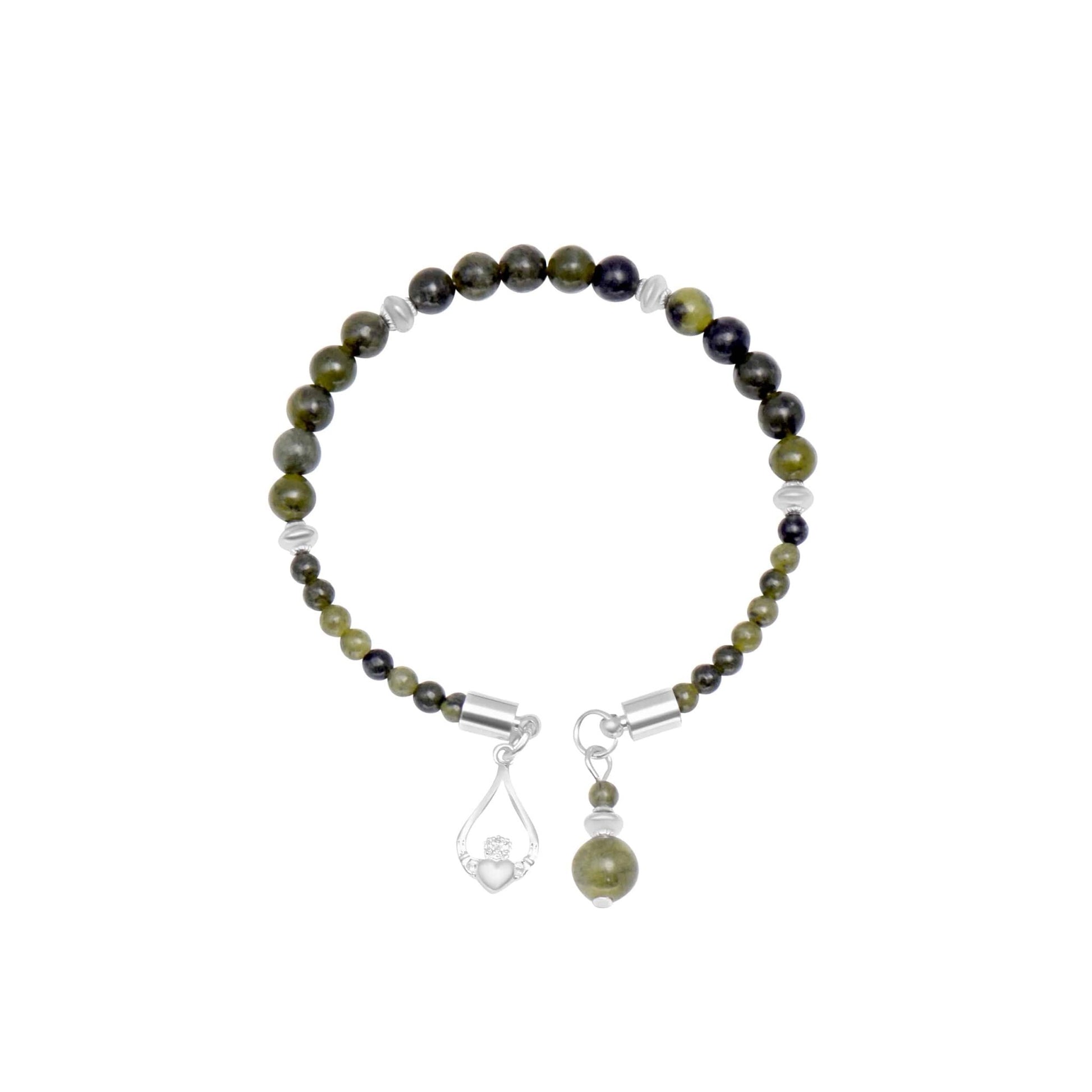 Claddagh Horseshoe Connemara Marble Bracelet - The Celtic Gift Store - bracelets