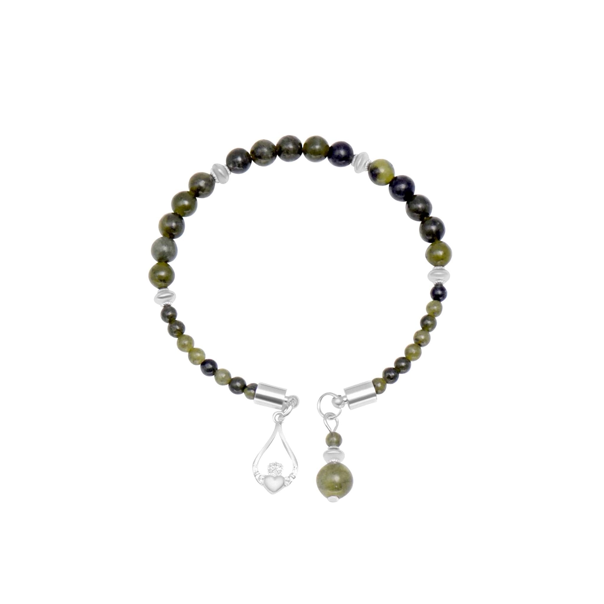 Claddagh Horseshoe Connemara Marble Bracelet - The Celtic Gift Store - bracelets