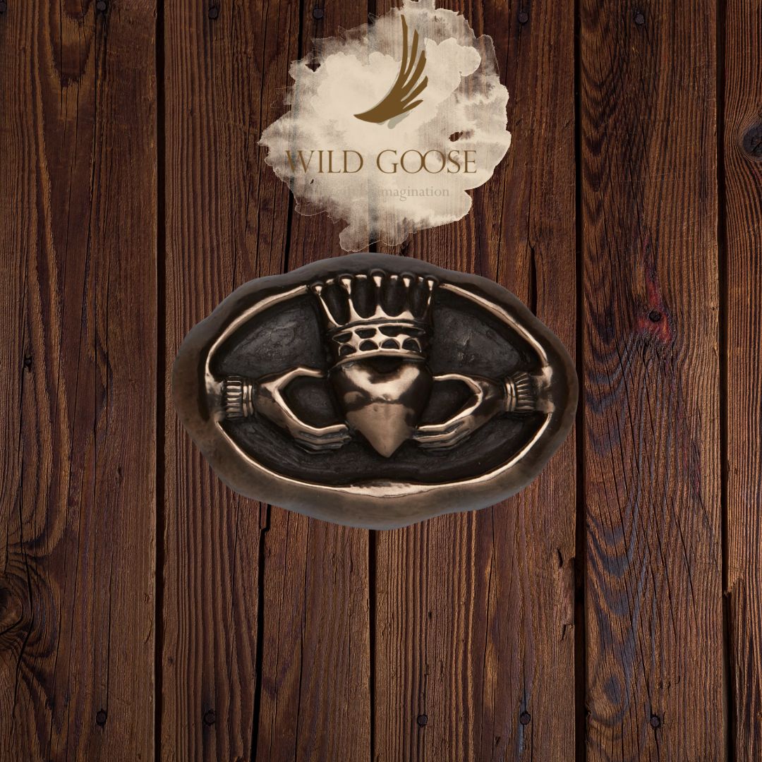 Claddagh Ring Emblem Bronze Wall Plaque