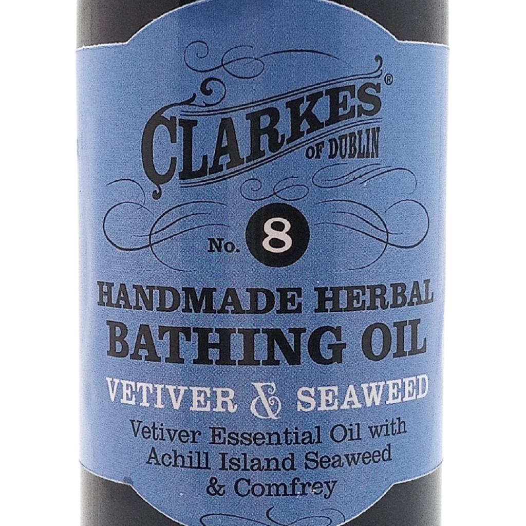 Clarkes Vetiver & Seaweed Bathing Oil No. 8 by Clarkes of Dublin Artisan - Beauty and Wellness