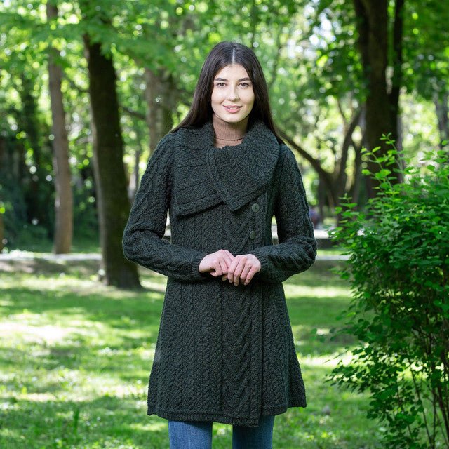 Classic Cable Coat - The Celtic Gift Store - 