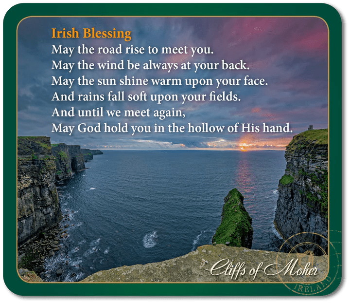 Cliffs of Moher Irish Blessing Single Coaster - The Celtic Gift Store - Decor