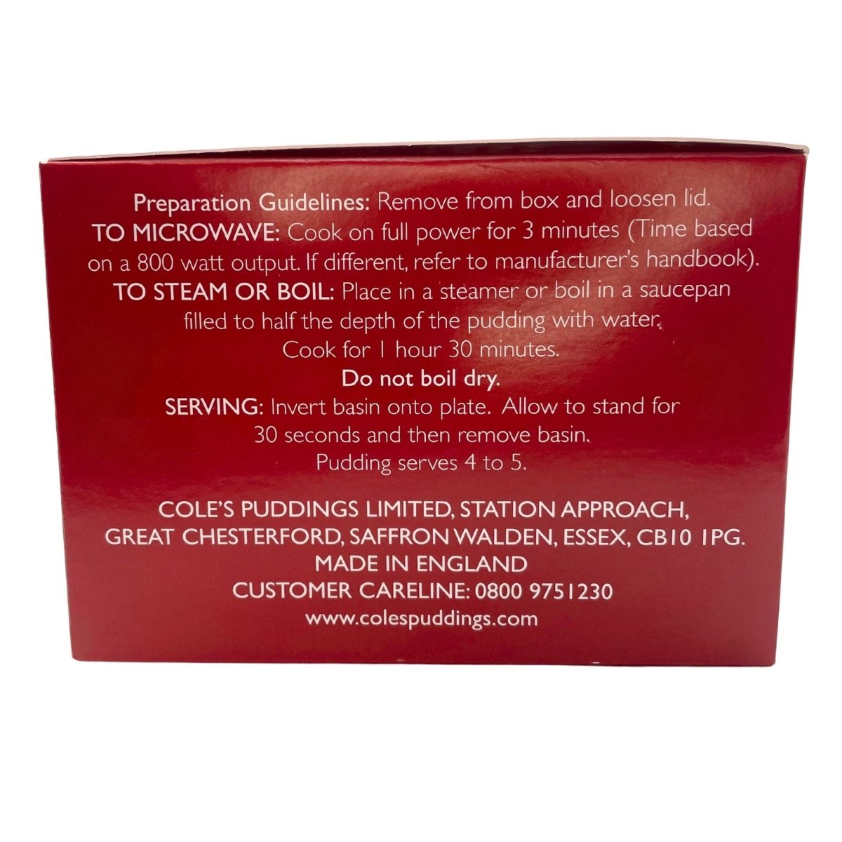 Cole's Brandy Christmas Pudding - 454g