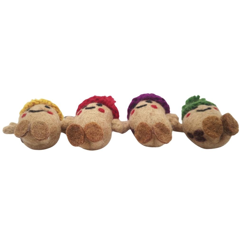 Collectible Knitted Potato Bobble Hat Keyring