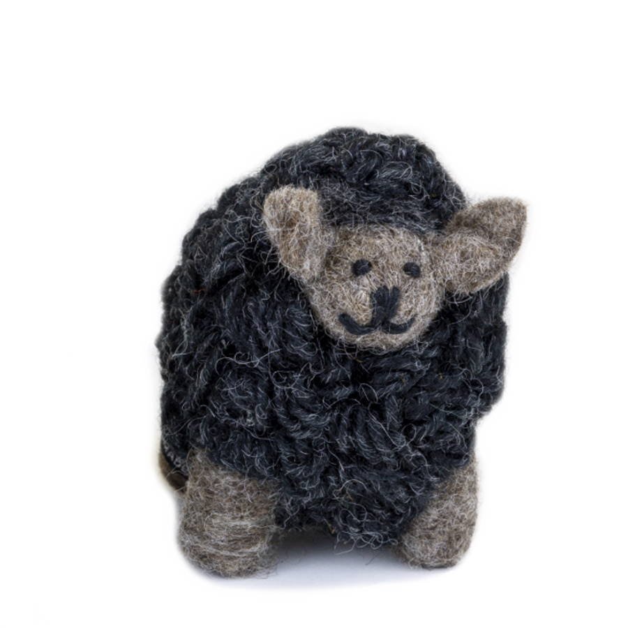 Collectible Knitted Sheep - Charcoal (Small) - The Celtic Gift Store - Decor