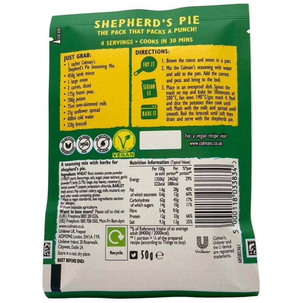 Colman's Shepherd's Pie Mix- 50g