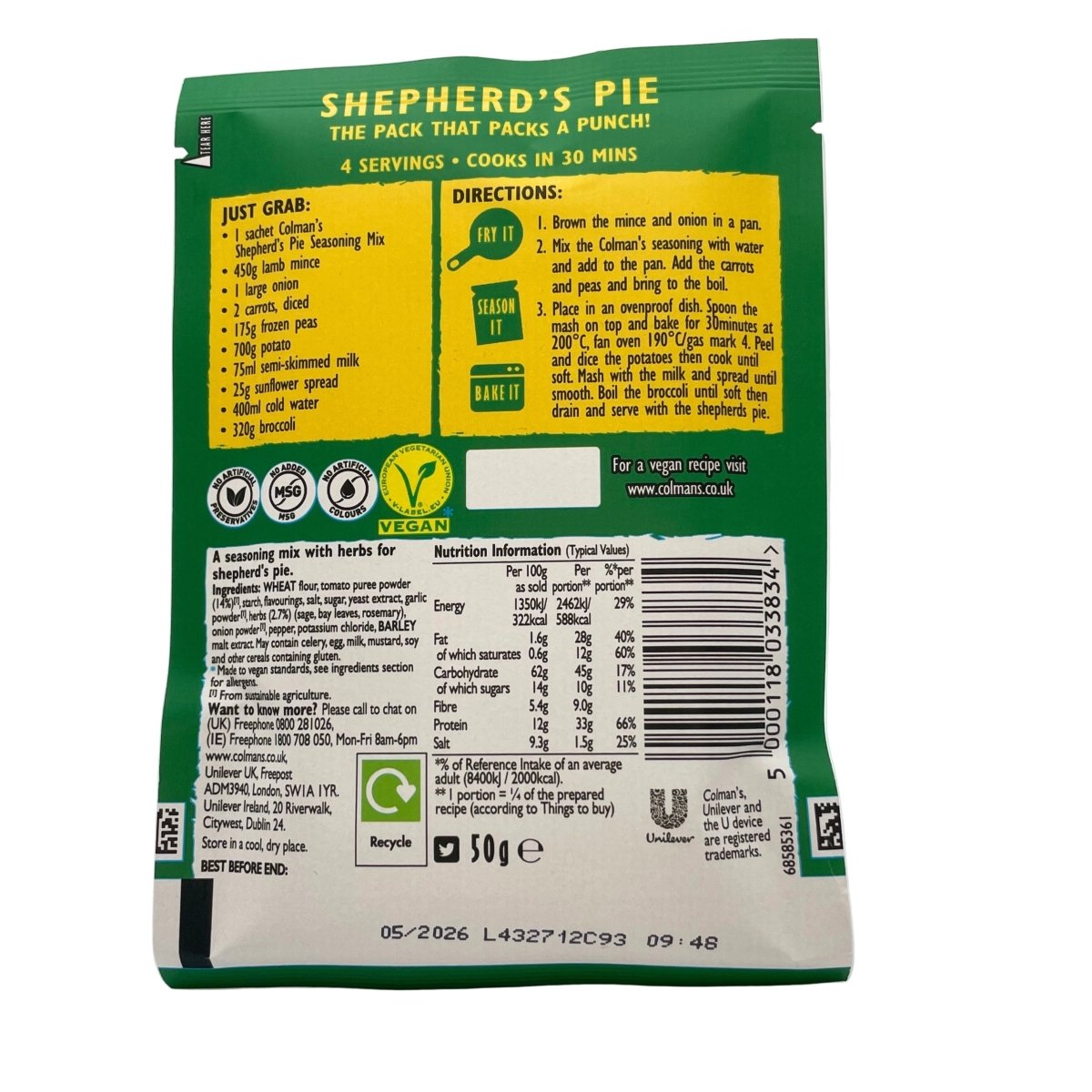 Colman's Shepherd's Pie Mix - 50g