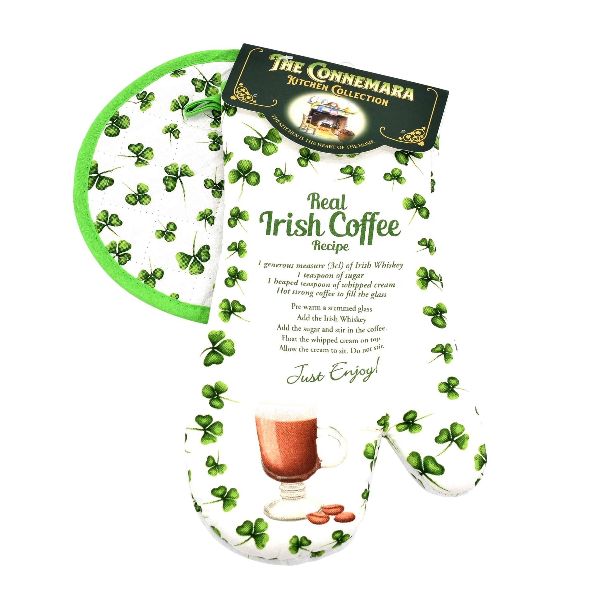 Connemara Kitchen Irish Coffee Oven Mitt And Pot Holder - The Celtic Gift Store - Kitchenware