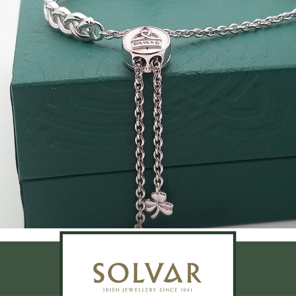 Connemara Marble and Sterling Silver Claddagh Bracelet