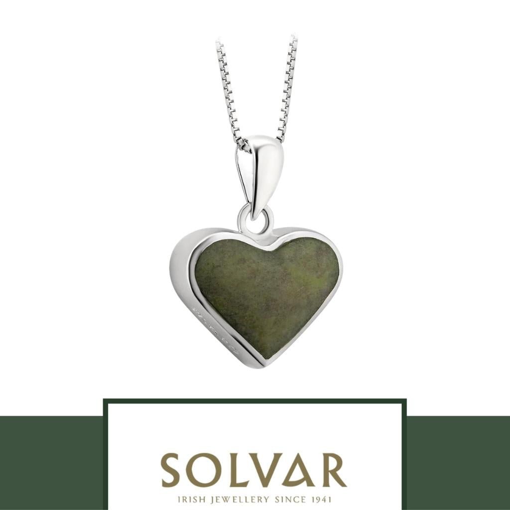 Connemara Marble and Sterling Silver Heart Necklace