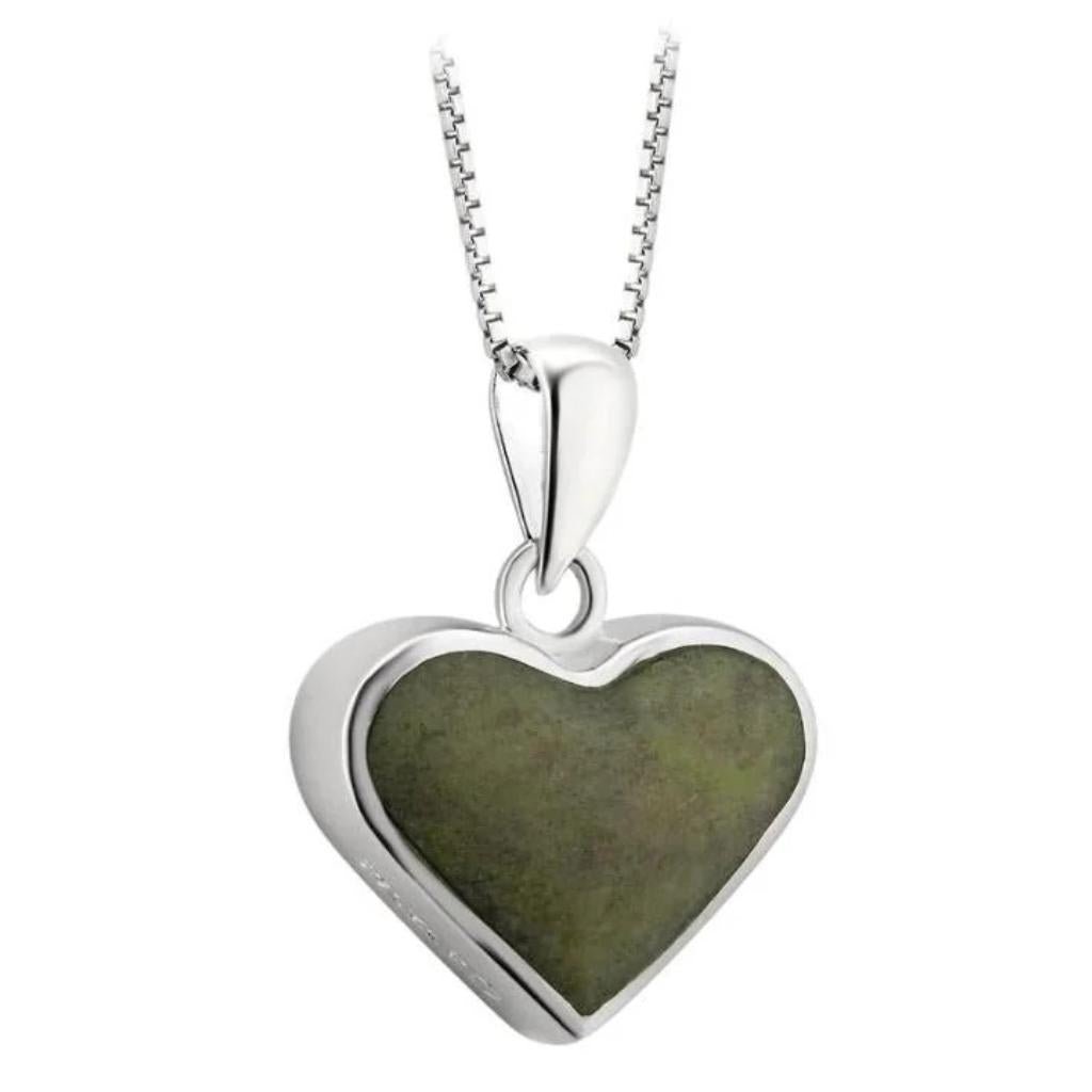 Connemara Marble and Sterling Silver Heart Necklace