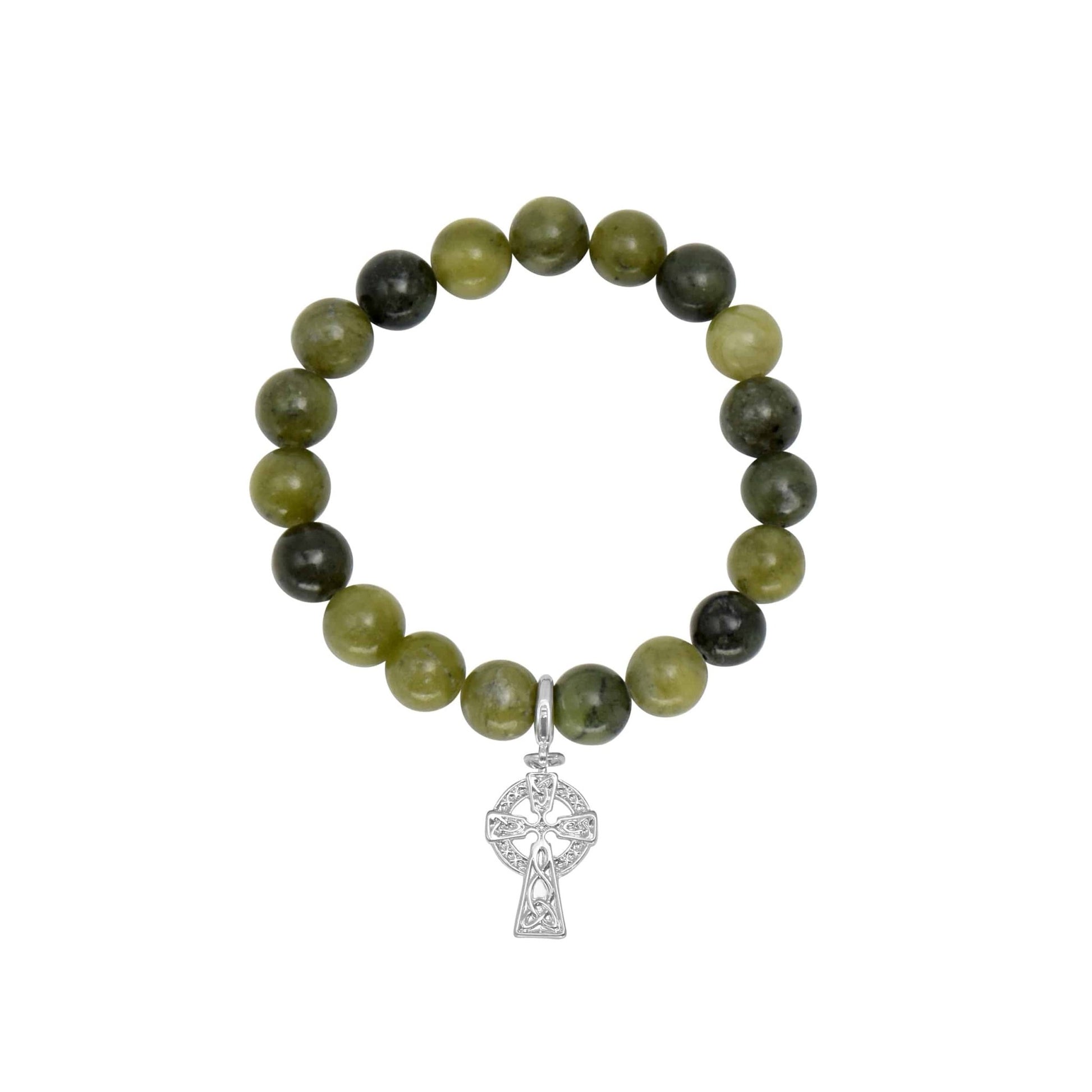 Connemara Marble Celtic Cross Charm Bracelet - The Celtic Gift Store - bracelets