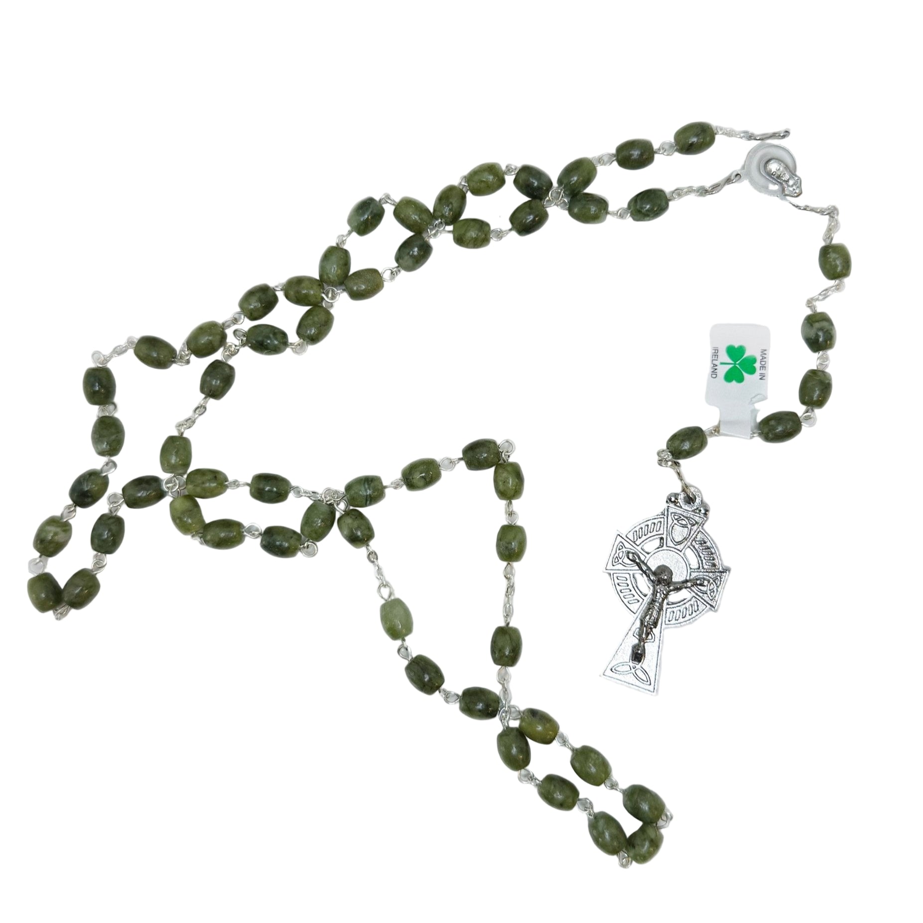 Connemara Marble Full Rosary with Oval Beads - The Celtic Gift Store - Jewelry