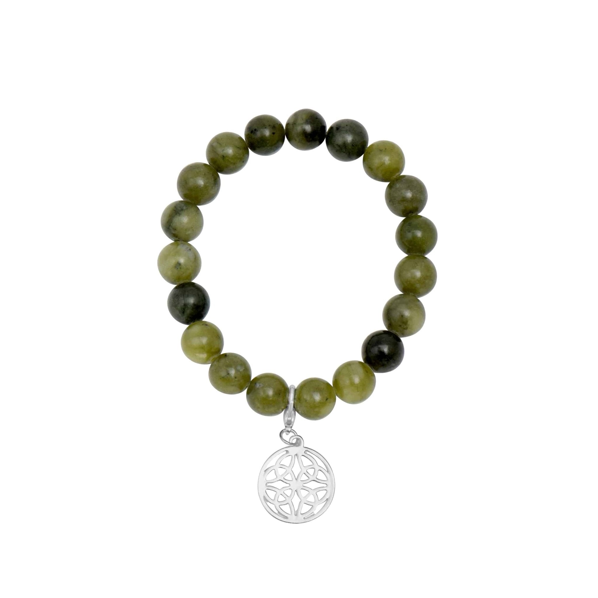 Connemara Marble Round Knot Charm Bracelet - The Celtic Gift Store - bracelets